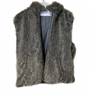 Reversible Winter Vest Faux Fur Hoodie Ride Snowboarding size Large Women’s